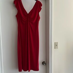 Red sleeveless dress